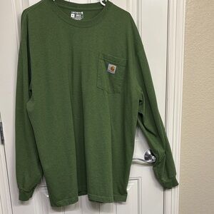 Carhartt Men's Long Sleeve Pocket Tee - Olive Green